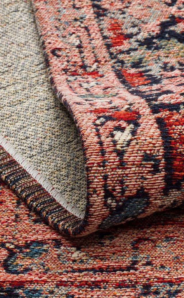 ANADOLU KILIM AND 01 MULTY  Geleneksel Anadolu Motifli Yıkanabilir Kaymaz Tabanlı Şönil Dokuma Halı