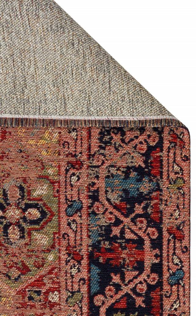 ANADOLU KILIM AND 01 MULTY  Geleneksel Anadolu Motifli Yıkanabilir Kaymaz Tabanlı Şönil Dokuma Halı