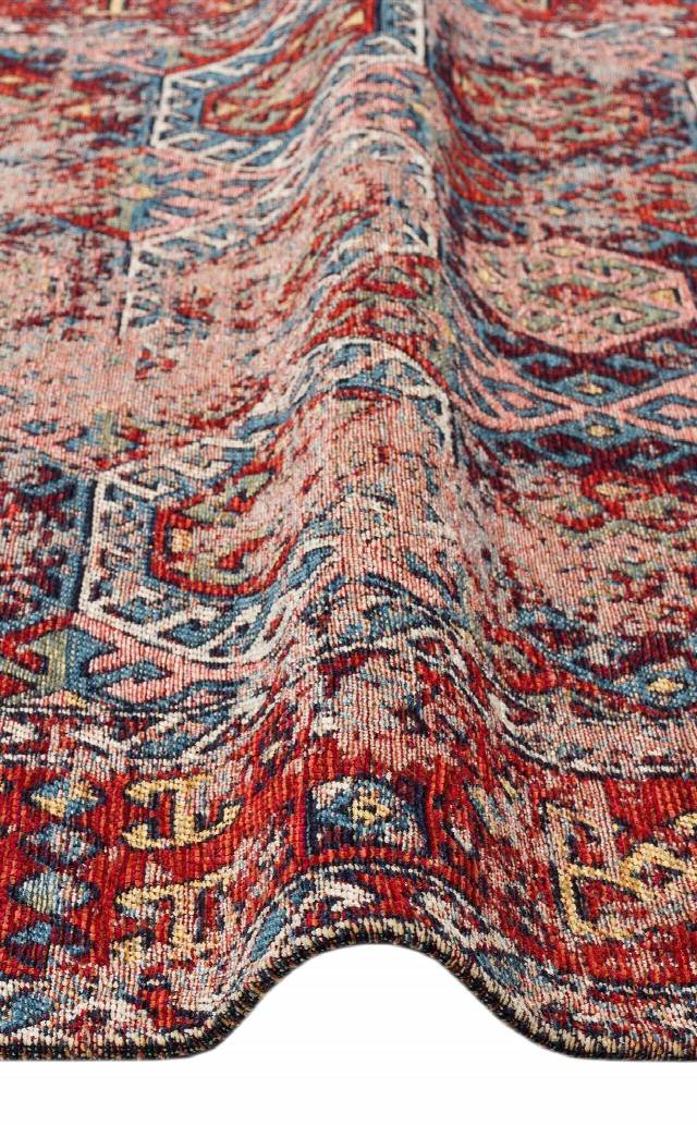 ANADOLU KILIM AND 03 MULTY  Geleneksel Anadolu Motifli Yıkanabilir Kaymaz Tabanlı Şönil Dokuma Halı