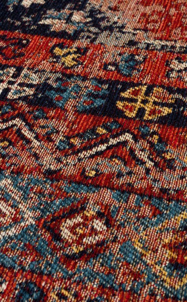 ANADOLU KILIM AND 04 MULTY  Geleneksel Anadolu Motifli Yıkanabilir Kaymaz Tabanlı Şönil Dokuma Halı
