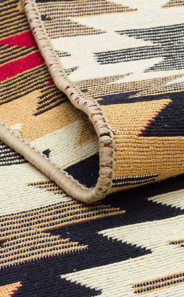 ARYA AR 33 RED  Yıkanabilir Çift Taraflı Modern Desenli Dokuma Kilim