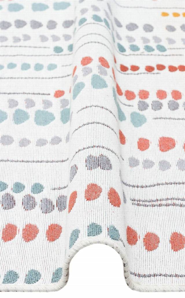 ARYA AR 34 MULTY  Yıkanabilir Çift Taraflı Modern Desenli Dokuma Kilim