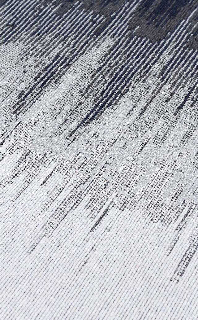 ARYA AR 40 BLACK WHITE  Yıkanabilir Çift Taraflı Modern Desenli Dokuma Kilim
