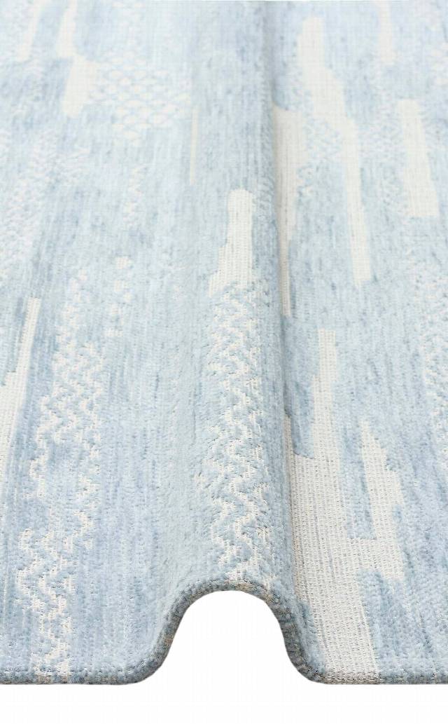 BIGA BG 01 BLUE  Hav Toz Vermez Kaymaz Tabanlı İnce Dokuma Modern Halı