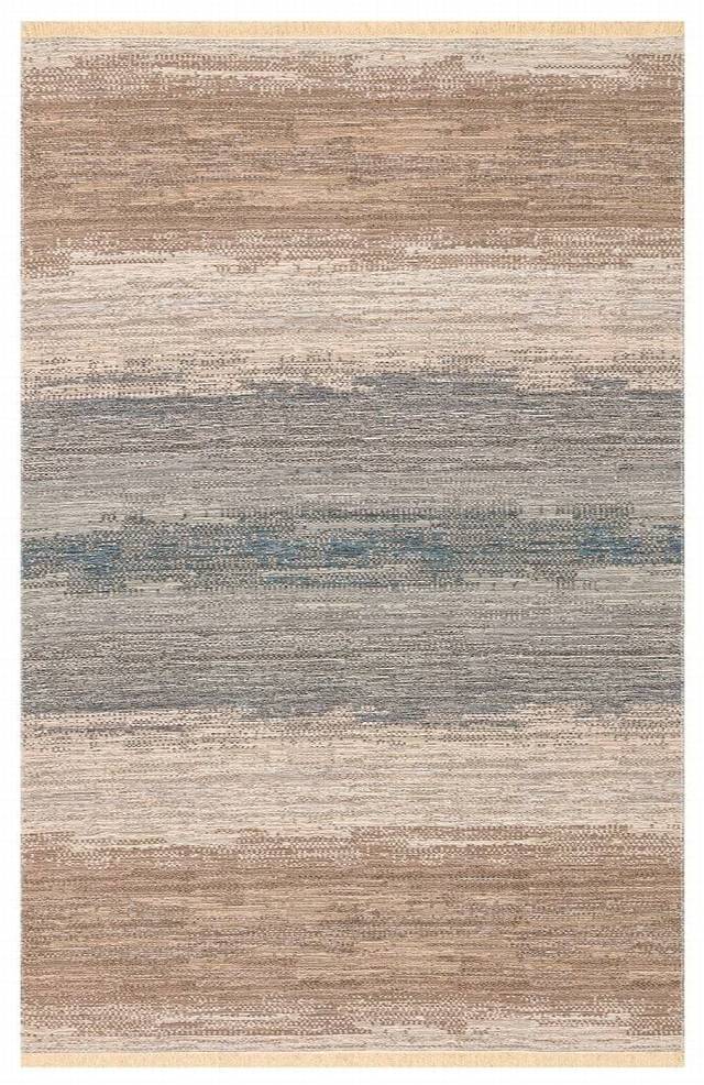 KUTNU KILIM KTN 03 BEIGE BLUE Modern Ombre Renk Geçişli Yıkanabilir Çift Taraflı Kilim