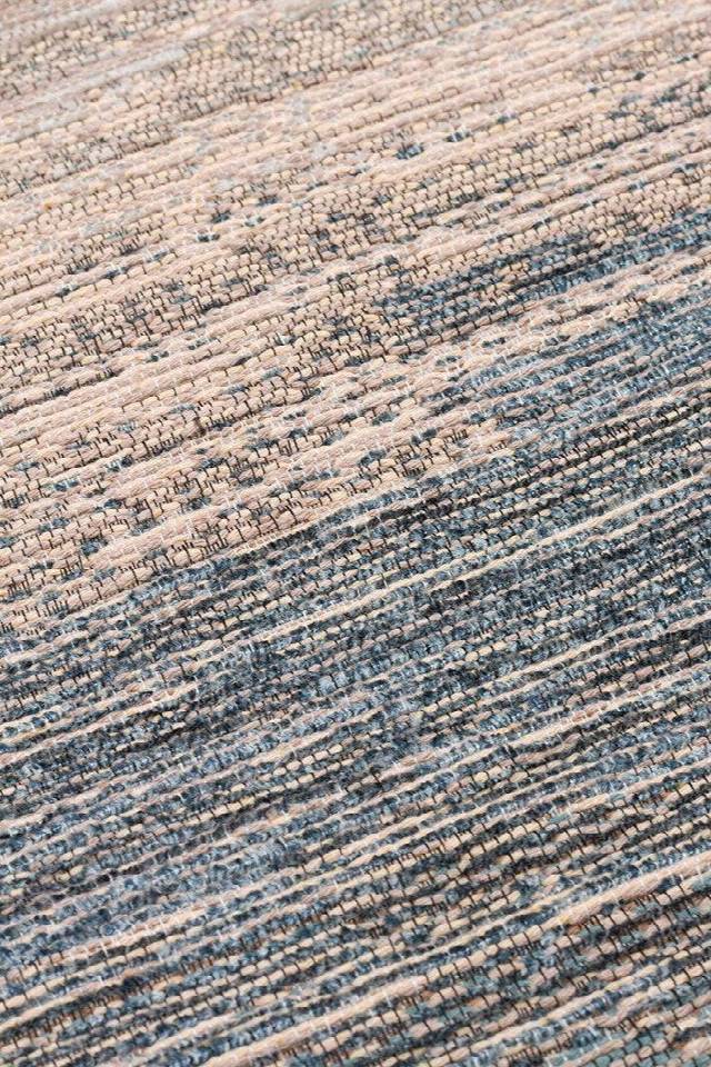 KUTNU KILIM KTN 03 BEIGE BLUE Modern Ombre Renk Geçişli Yıkanabilir Çift Taraflı Kilim