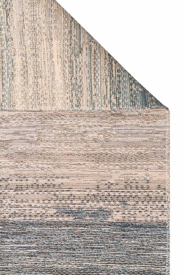 KUTNU KILIM KTN 03 BEIGE BLUE Modern Ombre Renk Geçişli Yıkanabilir Çift Taraflı Kilim