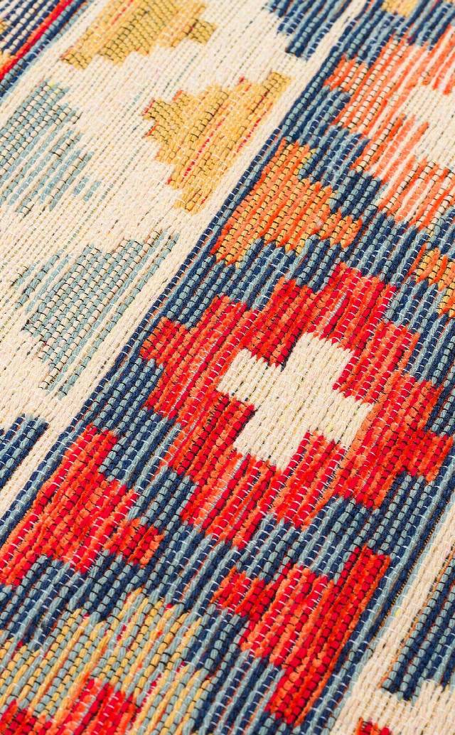 NOMAD NMD 02 AQUA  Yıkanabilir, Çift Taraflı Kullanıma Uygun Yumuşak Tuşeli Otantik Kilim