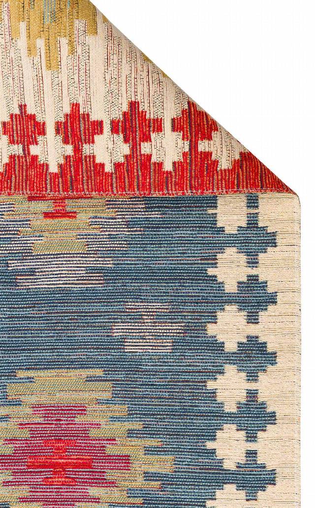 NOMAD NMD 04 NAVY  Yıkanabilir, Çift Taraflı Kullanıma Uygun Yumuşak Tuşeli Otantik Kilim