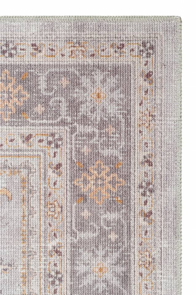 ELISTA VINTAGE ELS 201 GREY BLUE  Vintage Tasarımlı Yumuşak Bukle Dokuma Kaymaz Tabanlı Yıkanabilir Modern Halı
