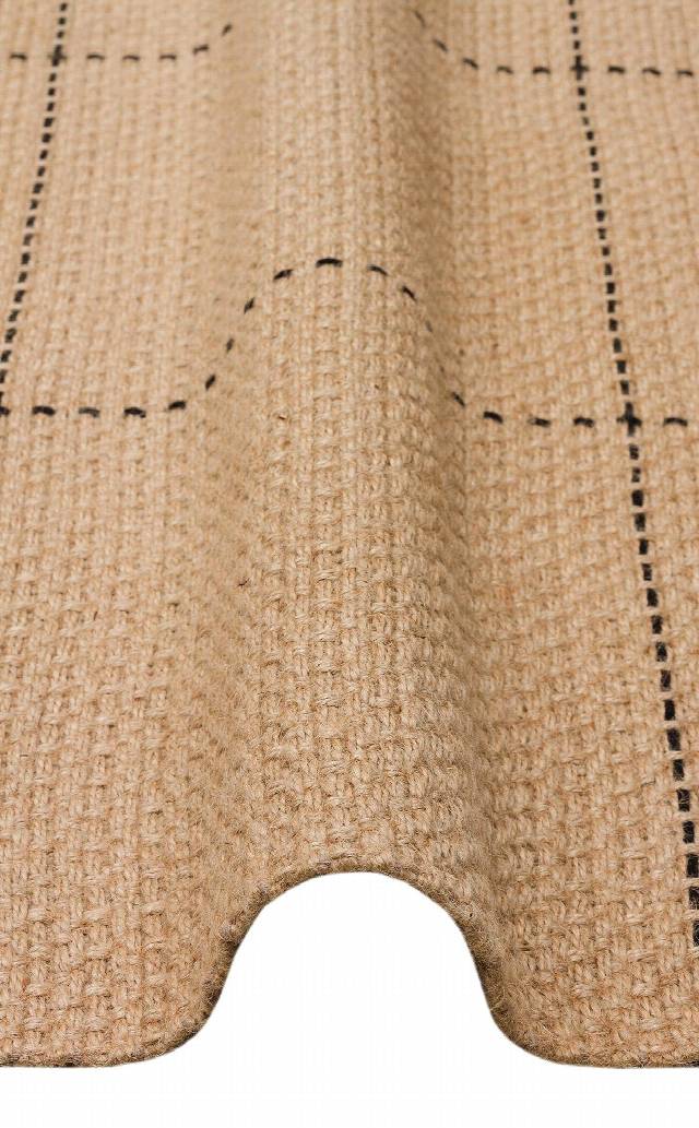 DELHİ DLH 01 BLACK  Jüt ve Pamuk ile Üretilen Çift Taraflı Modern Kilim