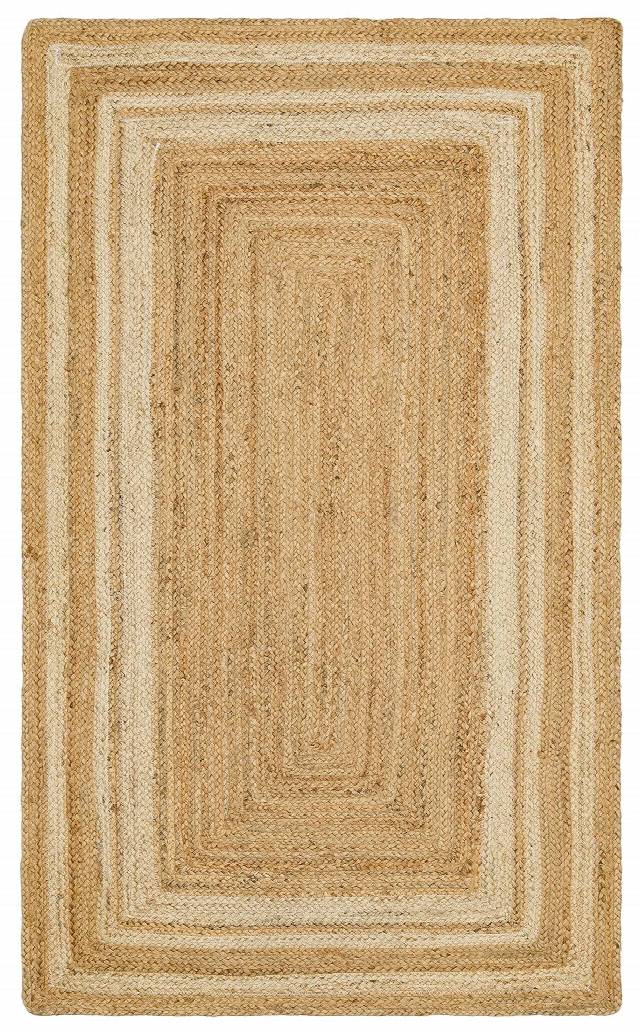 ECHO ECH 10 NATURAL WHITE XW  El Dokuma Naturel Jüt Hasır Halı