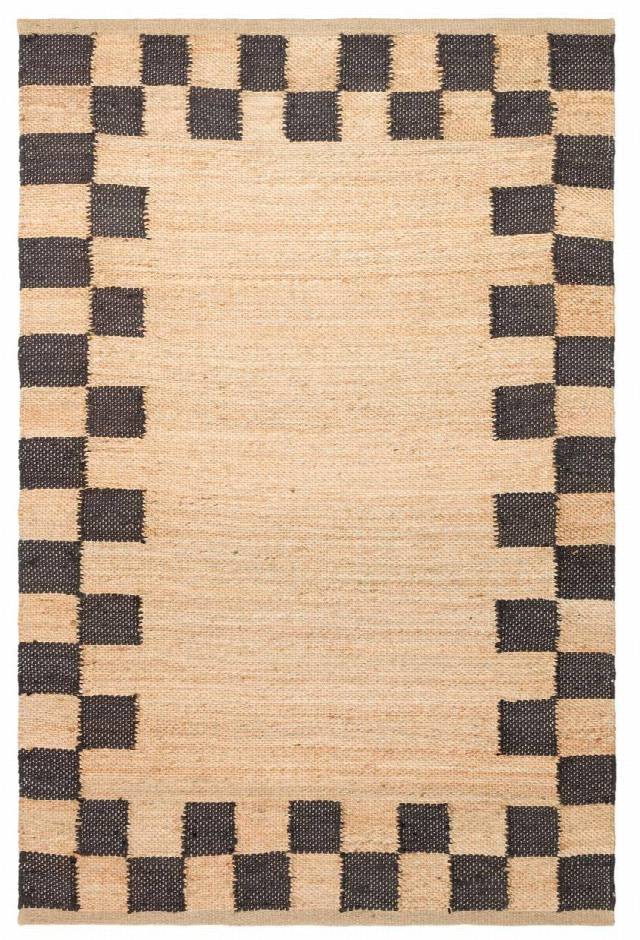 ECHO ECH 13 NATURAL BLACK XW  Jüt ile Üretilen El Dokuma Sisal Kilim