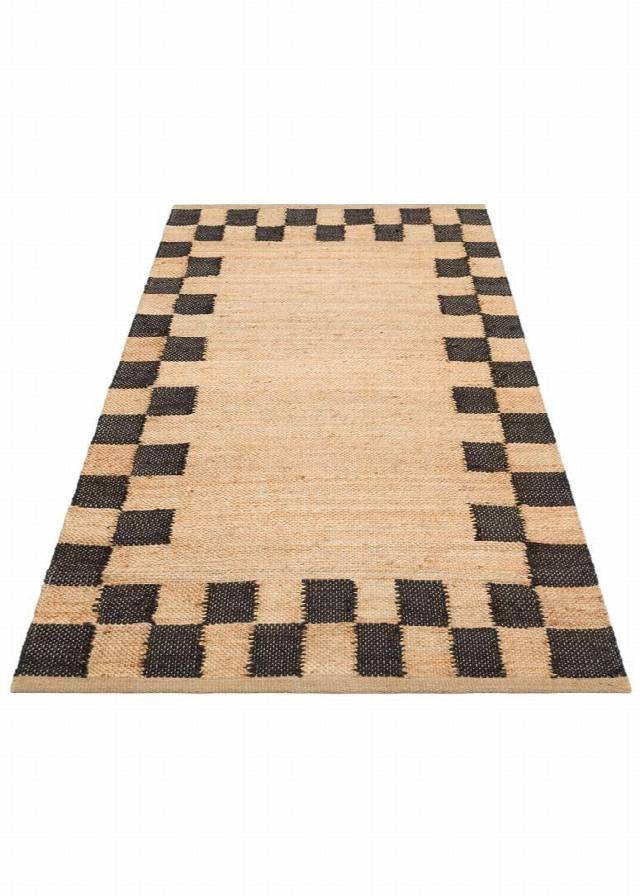 ECHO ECH 13 NATURAL BLACK XW  Jüt ile Üretilen El Dokuma Sisal Kilim