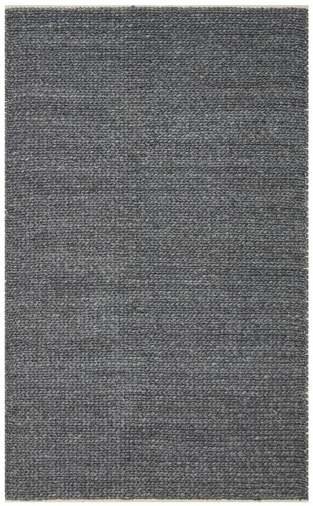 JADE BASKETWEAVE ANTRASIT  Naturel Kazak Örgü Desenli El Dokuma Örgü Halı