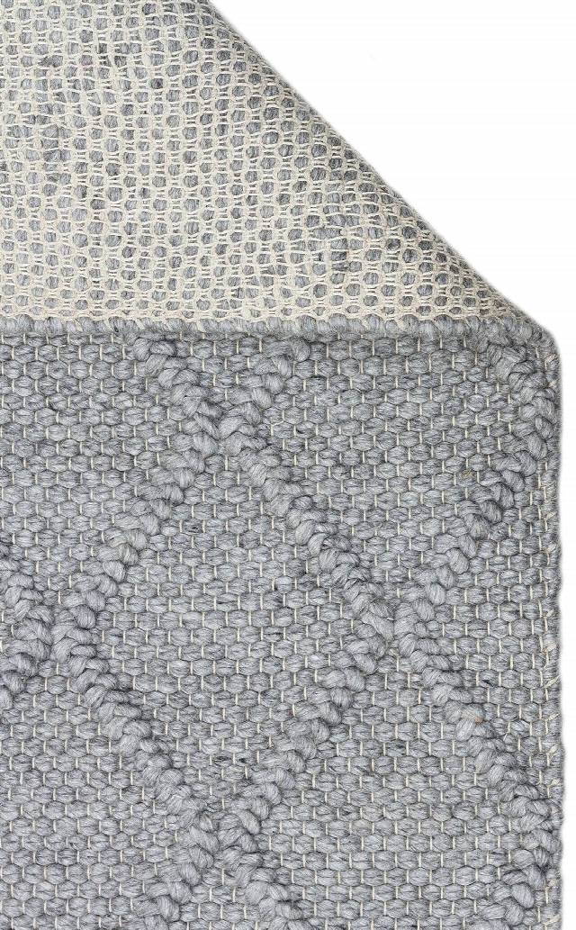 JADE DIAMOND GREY  Naturel Kazak Örgü Desenli El Dokuma Örgü Halı