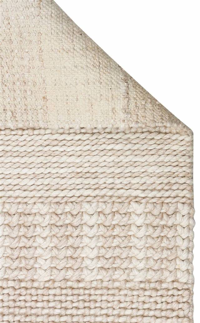 JADE J352 BEIGE  Naturel Kazak Örgü Desenli El Dokuma Örgü Halı