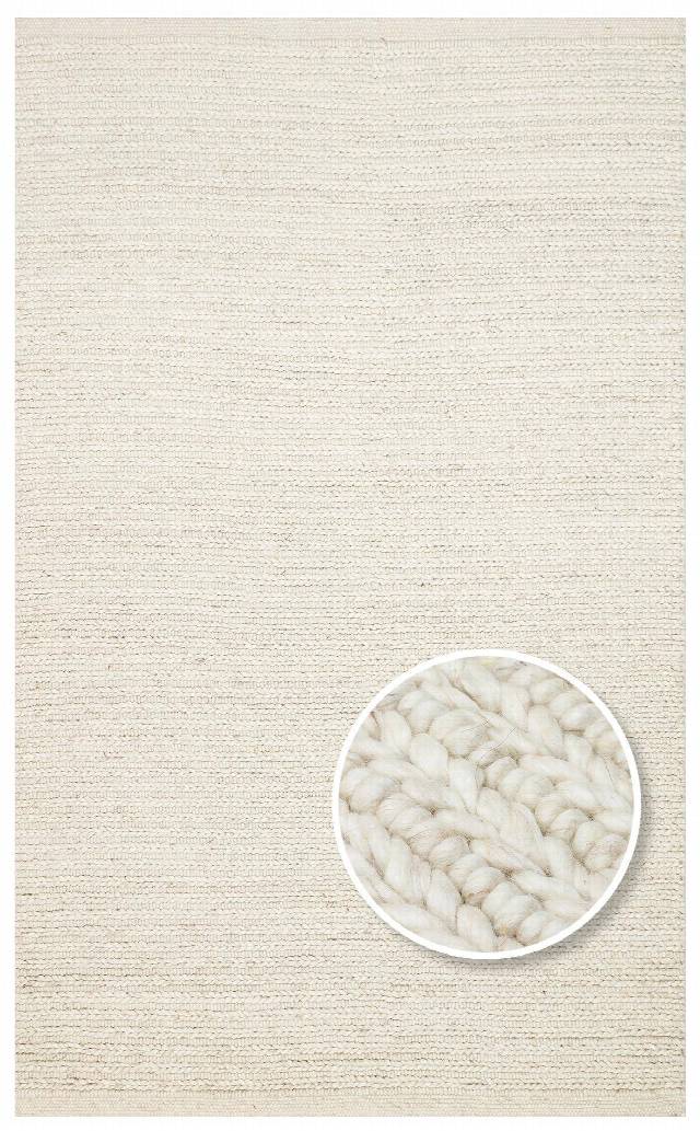 JADE JD 07 L.BEIGE  Naturel Kazak Örgü Desenli El Dokuma Örgü Halı