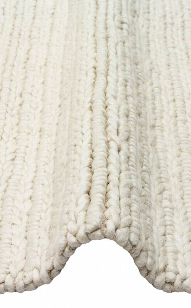 JADE JD 07 WHITE  Naturel Kazak Örgü Desenli El Dokuma Örgü Halı