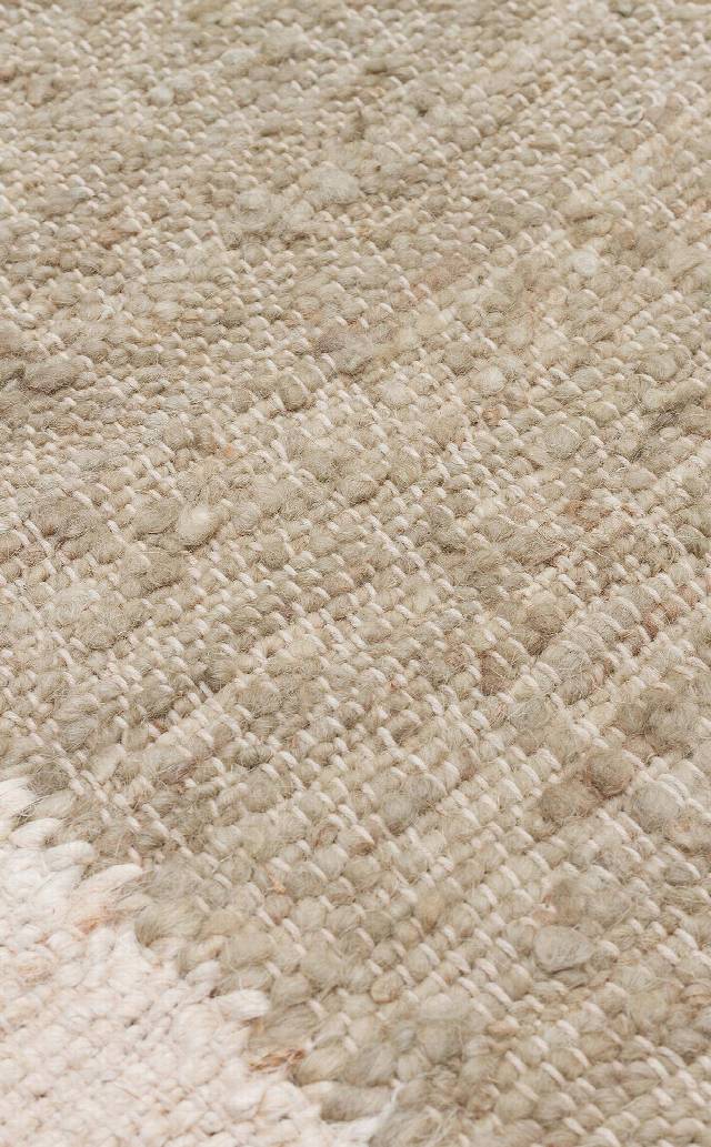 LHASA LHS 01 MINT CREAM  Yün ve Jüt ile Üretilen Örme El Dokuma Halı