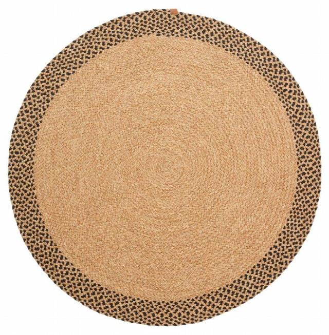 PATNA PTN 19 NATURAL BLACK Q  Jüt Hasır Görünümlü Hav Toz Vermez Örgü Halı