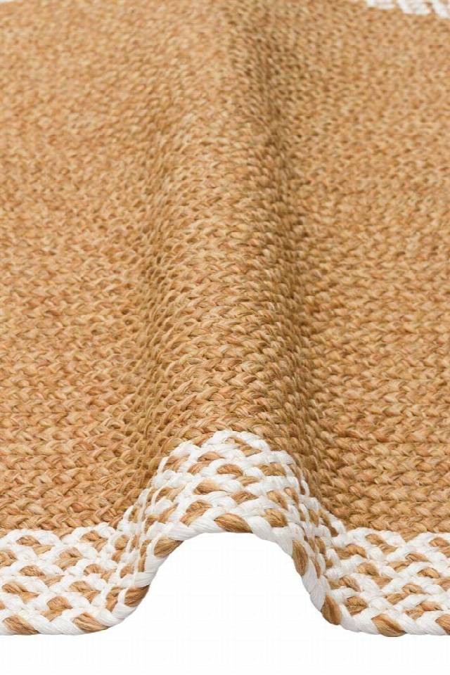 PATNA PTN 19 NATURAL WHITE  Jüt Hasır Görünümlü Hav Toz Vermez Örgü Halı