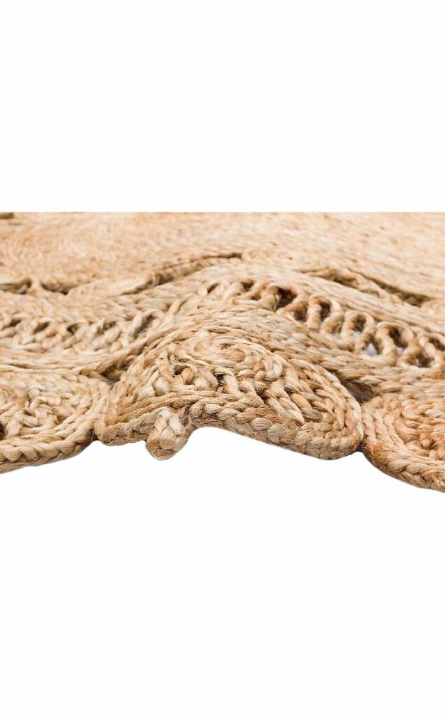 SOLO CA-109 NATURAL XW  Yuvarlak veya Oval El Dokuma Naturel Jüt Hasır Halı