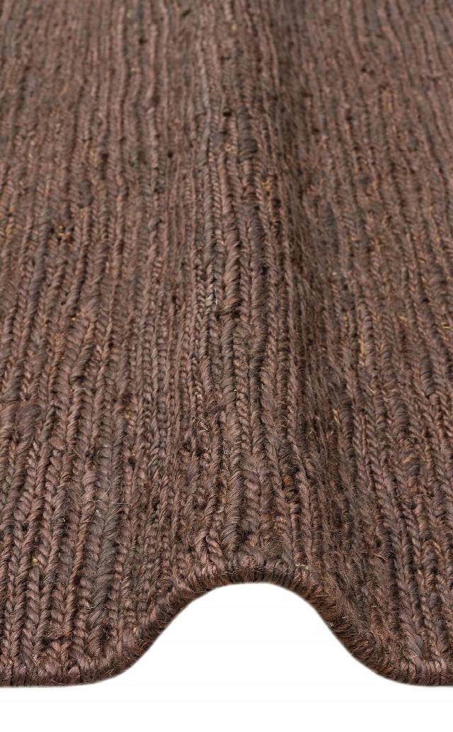 SOUMAK SMK PLAIN BROWN  Soumak Örgülü Naturel Kendir Halı