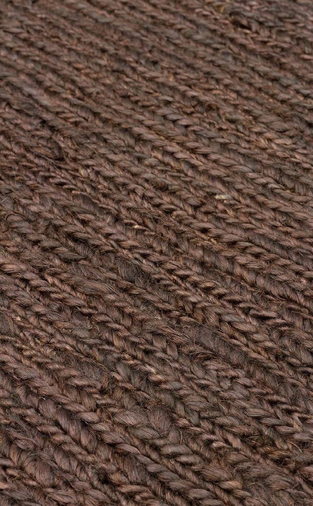 SOUMAK SMK PLAIN BROWN  Soumak Örgülü Naturel Kendir Halı