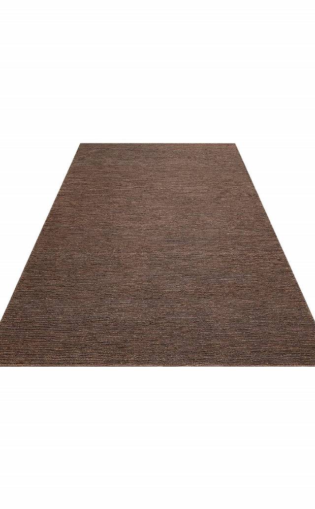SOUMAK SMK PLAIN BROWN  Soumak Örgülü Naturel Kendir Halı