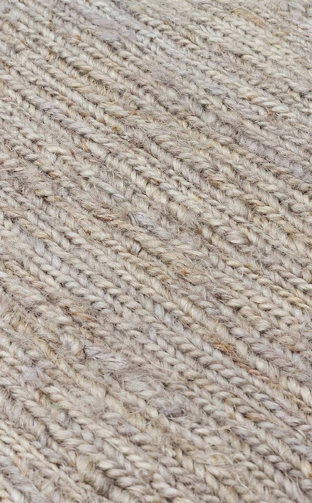 SOUMAK SMK PLAIN GREY  Soumak Örgülü Naturel Kendir Halı