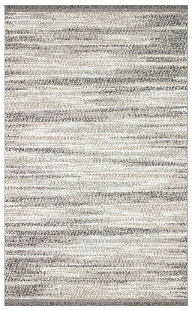 MOTTO MOT 01 GREY WHITE  Yumuşak Tuşeli Örgü Dokuma Modern Makine Halısı