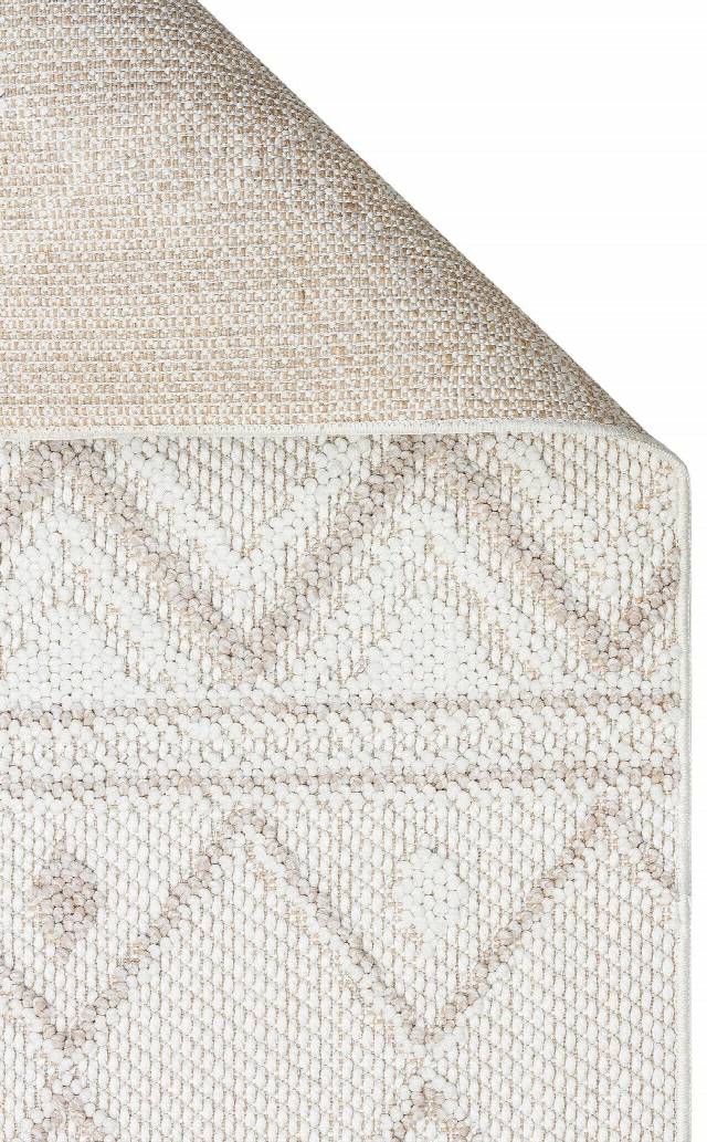 MOTTO MOT 03 WHITE BEIGE  Yumuşak Tuşeli Örgü Dokuma Modern Makine Halısı