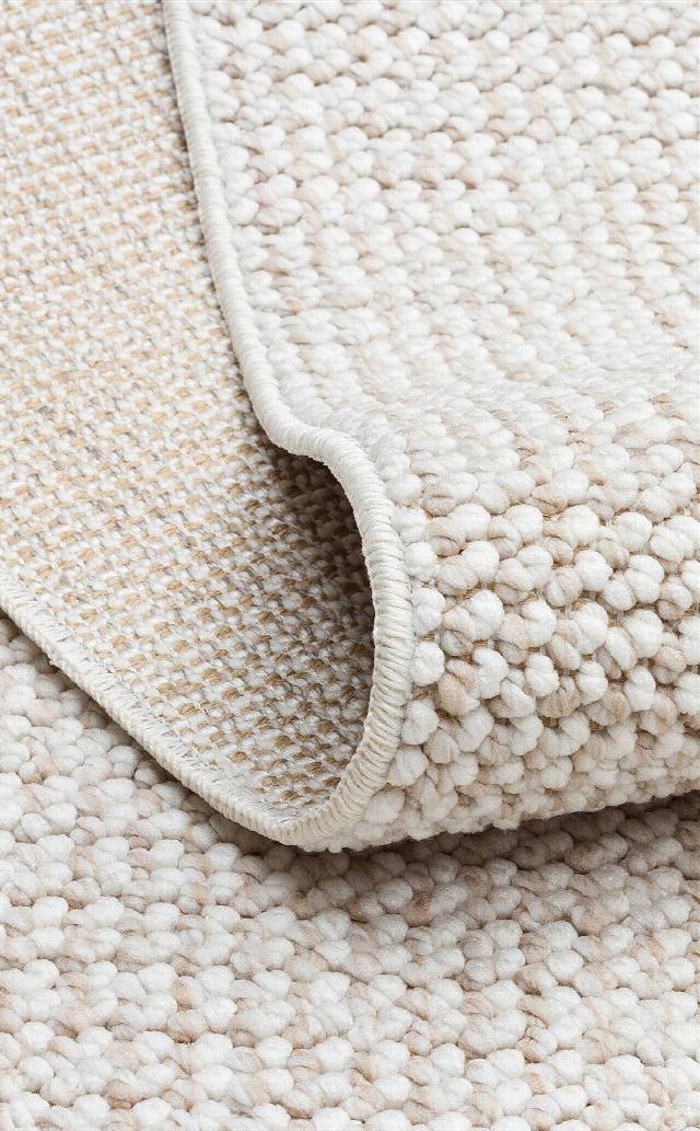 MOTTO MOT PLAIN BEIGE  Yumuşak Tuşeli Örgü Dokuma Modern Makine Halısı