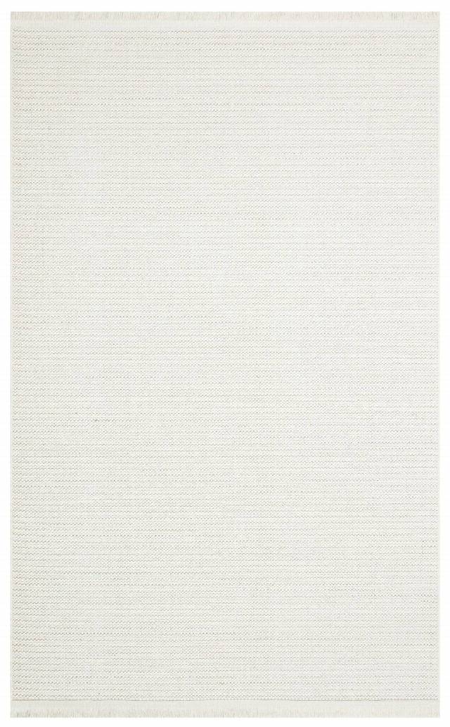 MOTTO MOT PLAIN WHITE  Yumuşak Tuşeli Örgü Dokuma Modern Makine Halısı