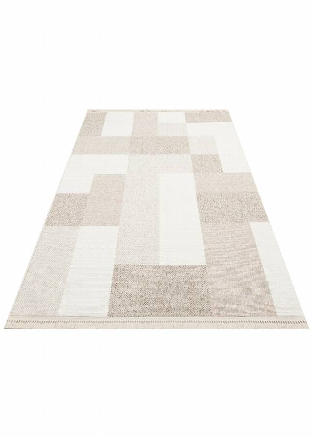 OSLO OSL 07 BEIGE  Hav Vermeyen İpler ile Üretilen Yumuşak Tuşeli Örgü Dokuma Modern Makine Halısı