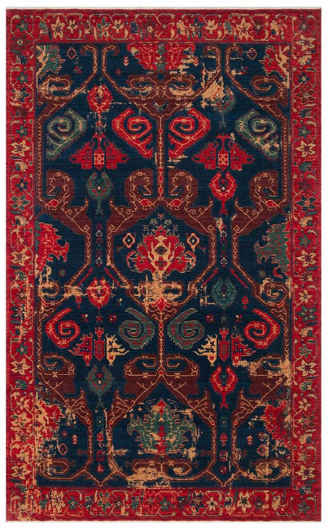 KADIM KDM 05 RED VINTAGE  Anadolu Motiflerine Sahip Yeni Zellanda Yünü İle Üretilen El Emeği Yüksek Kara Tezgah Halısı