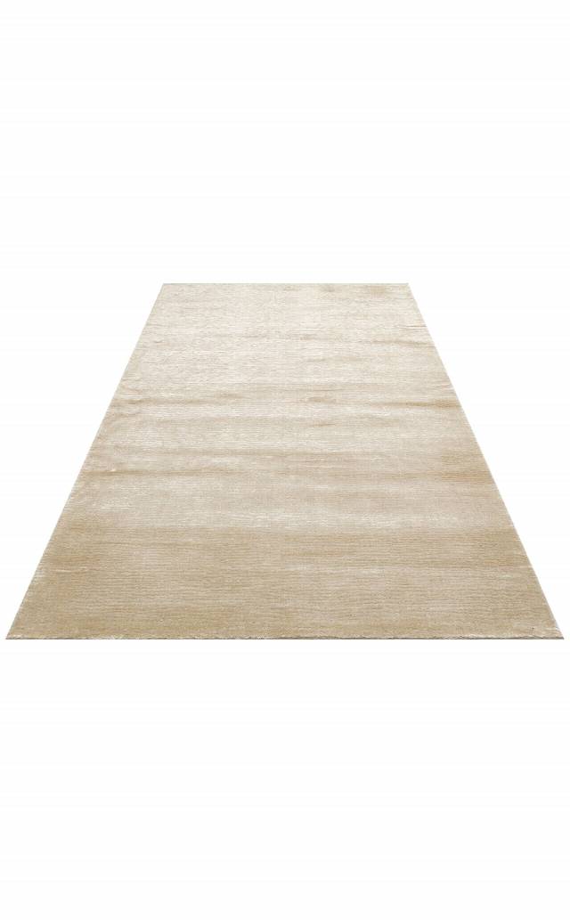 MAJESTY MJ 01 BEIGE  Düz Desenli El Emeği ile Özel Tezgahlarda Üretilen Yün Viskon Tencel Uşak Halısı