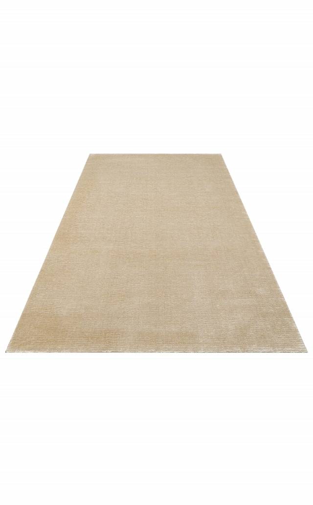 MAJESTY MJ 01 BEIGE  Düz Desenli El Emeği ile Özel Tezgahlarda Üretilen Yün Viskon Tencel Uşak Halısı