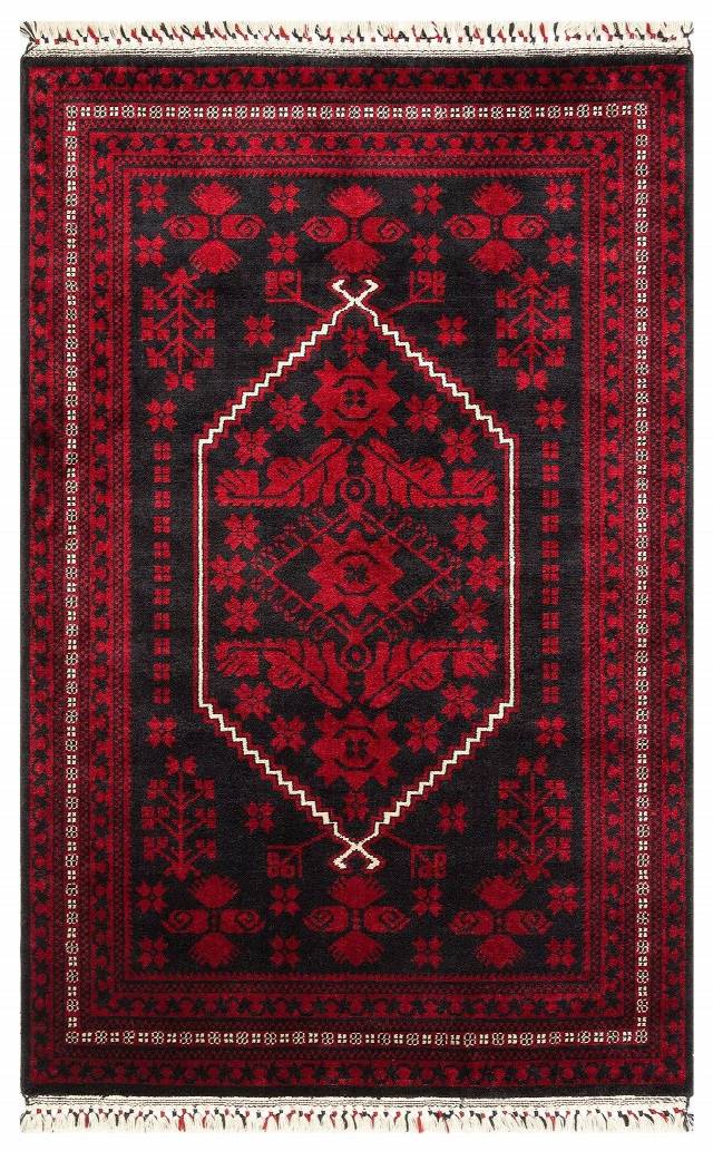 NOSTALJI 956 BLUE  Afgan / Yağcıbedir Desenli El Emeği ile Özel Tezgahlarda Üretilen Tensel Uşak Halısı