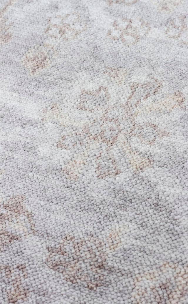 TAFTAN TF 07 D. GREY ANTRASIT  Pakistan Overdyed Tarzı Özel Hav Vermeyen ve El Emeği ile Özel Tezgahlarda Üretilen Uşak Halısı