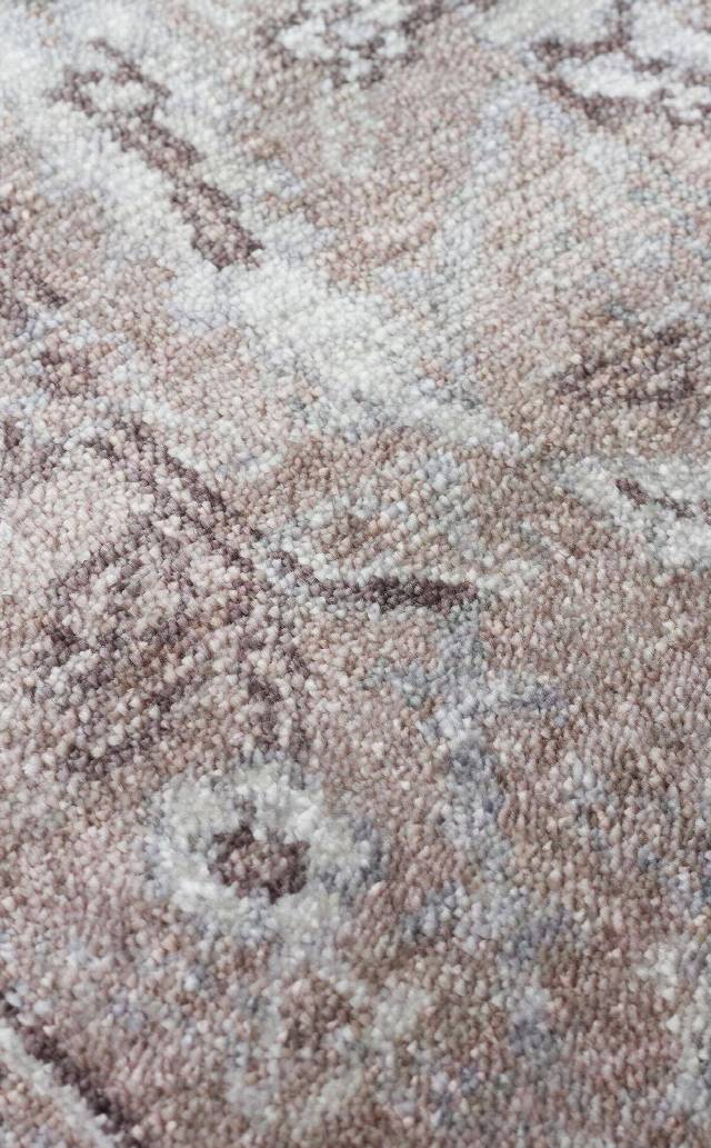 TAFTAN TF 07 SMOKE GREY  Uşaklı Kadınların Yoğun El Emeği ile Şekillenen, Bambu ile Üretilen Özel Tezgah Halısı
