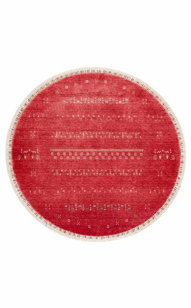ZARA ZR 06 RED Q  Otantik Desenli Özel Hav Vermeyen ve Kolay Temizlenebilir Tensel Kullanılarak El Emeği ile Özel Tezgahlarda Üretilen Modern Uşak Halısı
