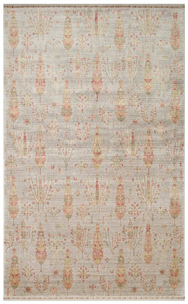 ZARA ZR 08 BEIGE AUTUMN  Otantik Desenli Özel Hav Vermeyen ve Kolay Temizlenebilir Tensel Kullanılarak El Emeği ile Özel Tezgahlarda Üretilen Modern Uşak Halısı