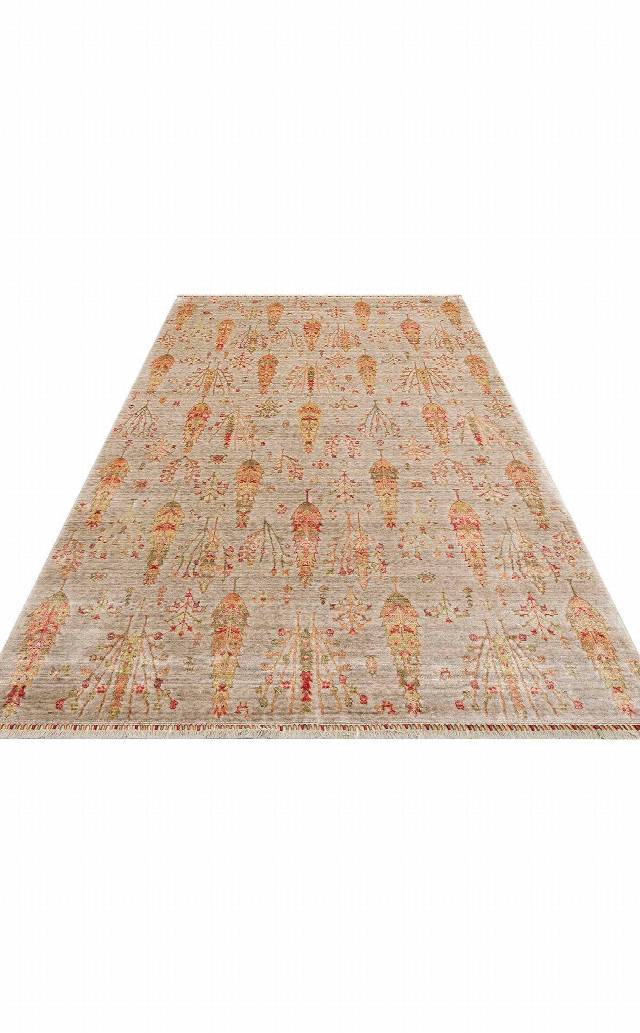 ZARA ZR 08 BEIGE AUTUMN  Otantik Desenli Özel Hav Vermeyen ve Kolay Temizlenebilir Tensel Kullanılarak El Emeği ile Özel Tezgahlarda Üretilen Modern Uşak Halısı