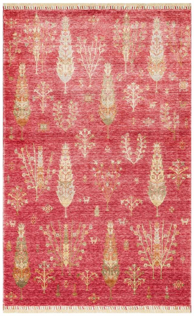 ZARA ZR 08 RED AUTUMN  Otantik Desenli Özel Hav Vermeyen ve Kolay Temizlenebilir Tensel Kullanılarak El Emeği ile Özel Tezgahlarda Üretilen Modern Uşak Halısı