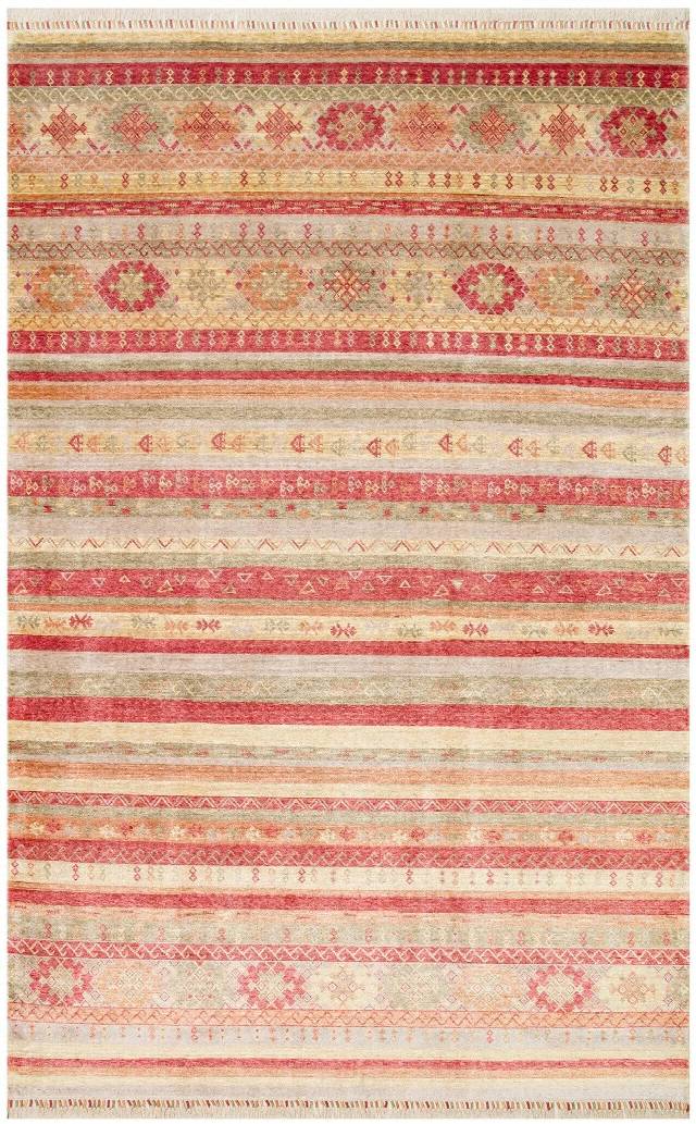 ZARA ZR 12 RED AUTUMN  Otantik Desenli Özel Hav Vermeyen ve Kolay Temizlenebilir Tensel Kullanılarak El Emeği ile Özel Tezgahlarda Üretilen Modern Uşak Halısı