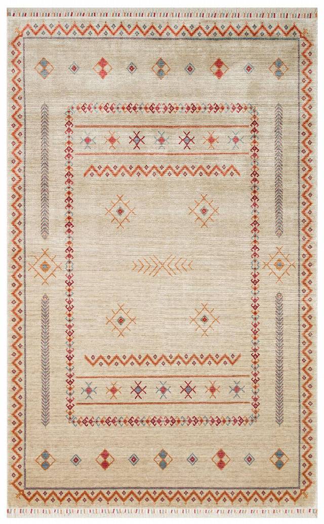 ZARA ZR 20 LIGHT MULTY  Otantik Desenli Özel Hav Vermeyen ve Kolay Temizlenebilir Tensel Kullanılarak El Emeği ile Özel Tezgahlarda Üretilen Modern Uşak Halısı