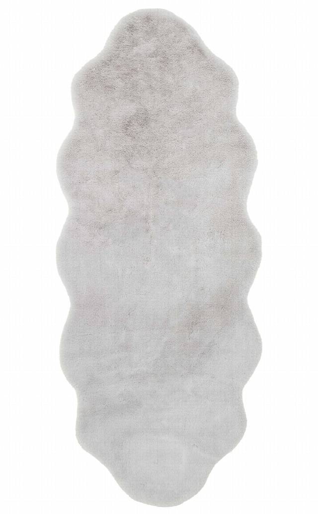 MOLLIS PLAIN MLS PLAIN DOUBLE GREY  Yumuşak Tuşeli Yıkanabilir Kaymaz Tabanlı Suni Kürk
