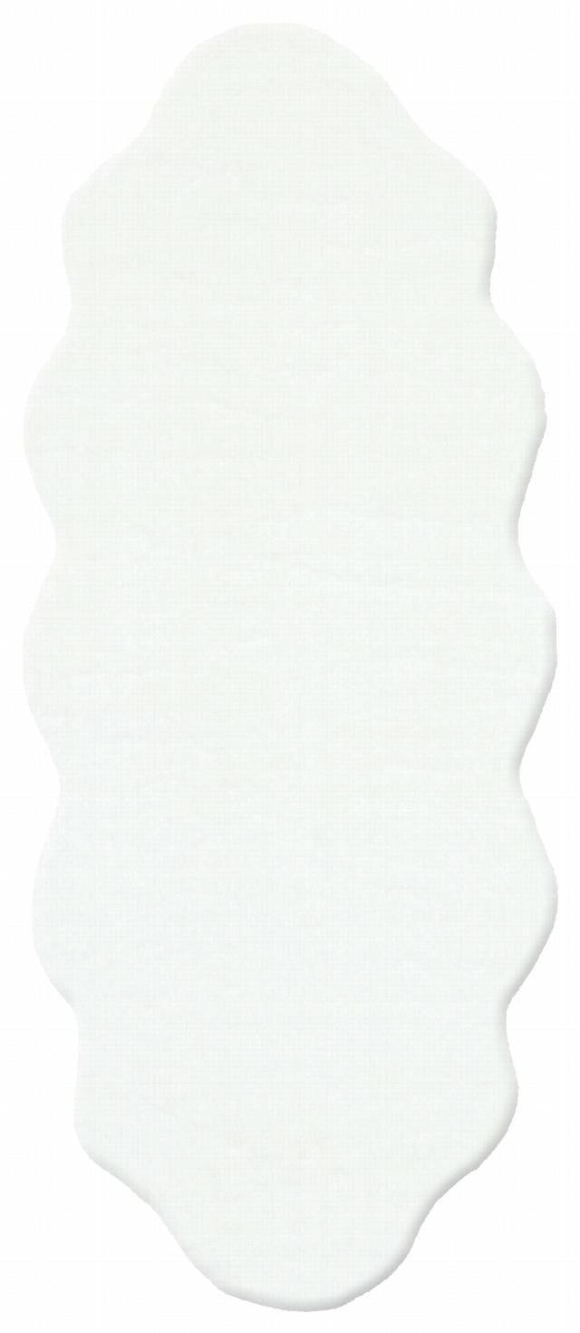 MOLLIS PLAIN MLS PLAIN DOUBLE WHITE  Yumuşak Tuşeli Yıkanabilir Kaymaz Tabanlı Suni Kürk